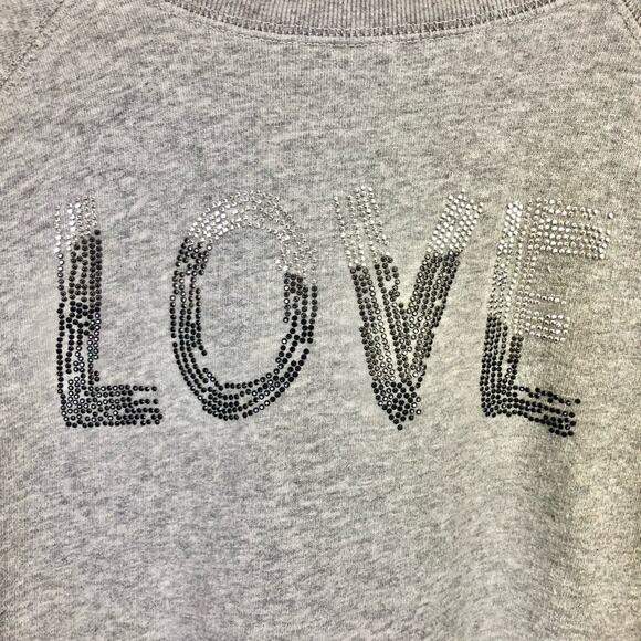 Zadig & Voltaire Love Embellished Cotton Sweatshirt Rhinestone Size Small - Picture 3 of 7